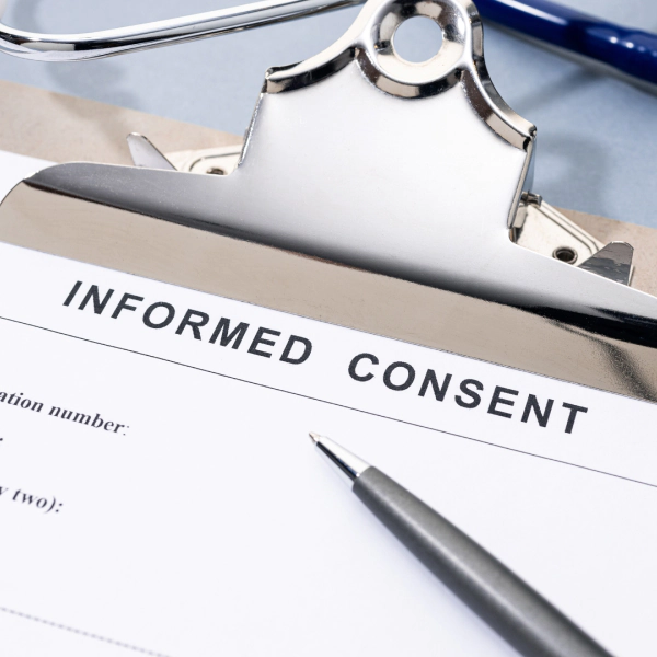 flat layout design of consent form